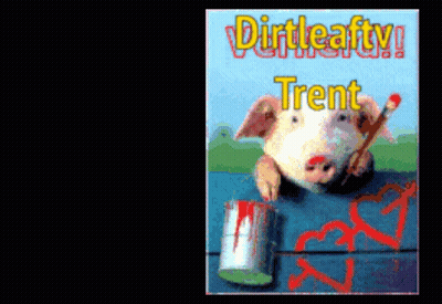 Pig With Paint Brush Dirtleafty Trent GIF