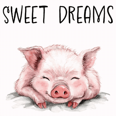 Pig With Sweet Dreams GIF