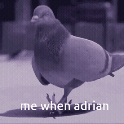 Pigeon Saying Me When Adrian GIF