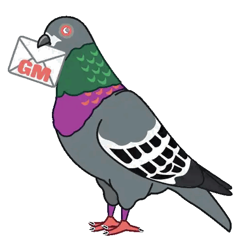 Pigeon With GM Envelope Sticker