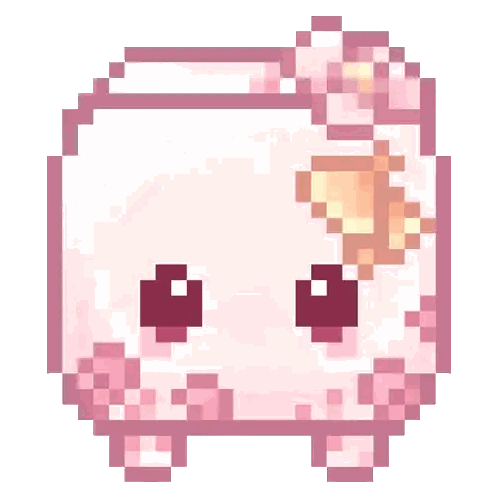 Piggy Bank With Bow Pixel Art Sticker