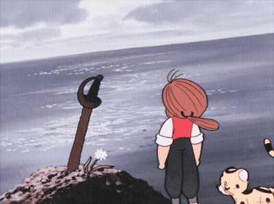 Piggy Doll Sitting On Hammock GIF