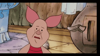 Piglet From Winnie The Pooh Looks Sad And Tired GIF