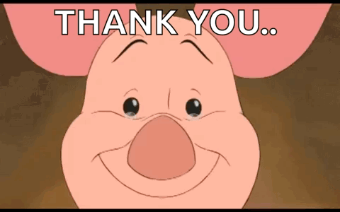 Piglet From Winnie The Pooh Says Thank You GIF
