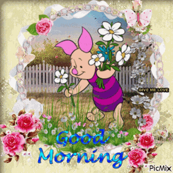 Piglet Good Morning Sister GIF