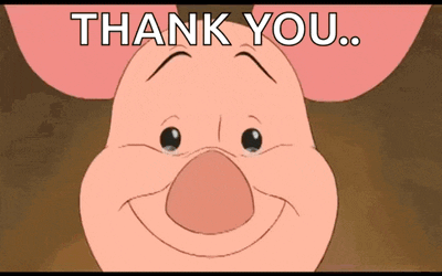 Piglet Happy Tears GIF