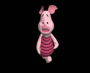 Piglet Running Scared GIF