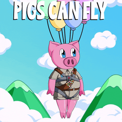 Pigs Can Fly Animated Digital Art GIF