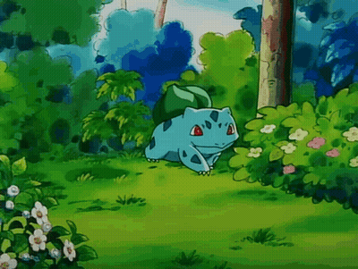 Pikachu And Bulbasaur Together GIF