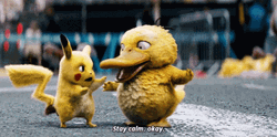 Pikachu And Psyduck Stay Calm