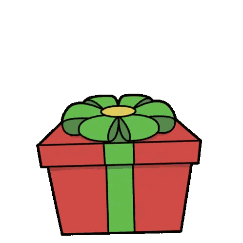 Pikachu Coming Out Of Gift Box Sticker