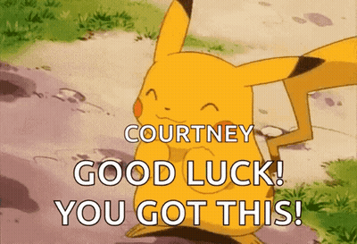 Pikachu Courtney Good Luck You Got This GIF