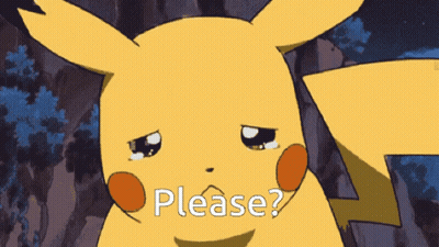 Pikachu Crying Says Please GIF