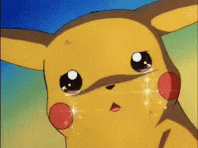 Pikachu Crying With Tears GIF