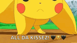 Pikachu Cute All Da Kissez GIF