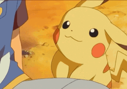 Pikachu Cute Gets Head Rubbed GIF