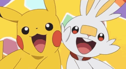 Pikachu Cute With Scorbunny GIF