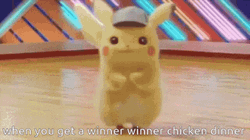 Pikachu Dancing Winner Winner Chicken Dinner GIF