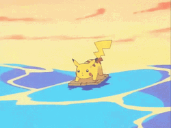 Pikachu Floating Alone