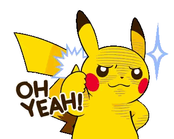 Pikachu Giving Thumbs Up Oh Yeah Sticker