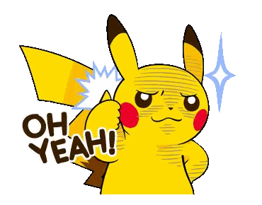 Pikachu Giving Thumbs Up Oh Yeah Sticker