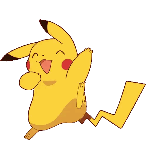 Pikachu Jumping In Air Sticker