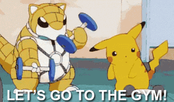 Pikachu Let's Go To The Gym