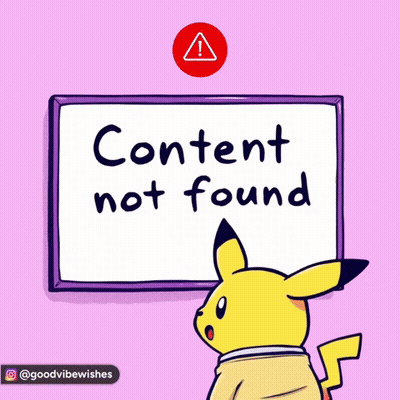 Pikachu Looking At Content Not Found Sign GIF