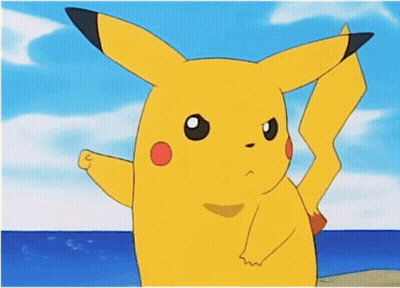 Pikachu On Beach Looking At Camera GIF