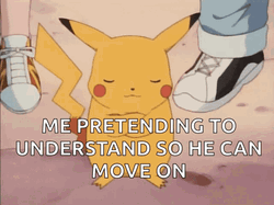 Pikachu Pretending He Understand GIF