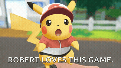 Pikachu Red White Blue Hat Robert Loves Game GIF