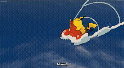 Pikachu Riding Red Fish Corphish