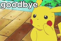 Pikachu Sad Bye