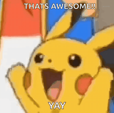 Pikachu Saying Awesome Yay GIF