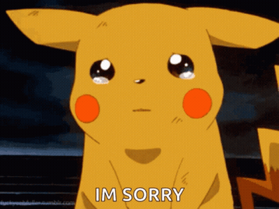 Pikachu Saying Sorry With Tears GIF