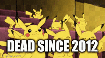 Pikachu Sitting In Stadium Dead Since 2012 GIF