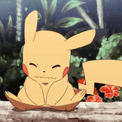 Pikachu Sitting On Ledge Eyes Closed GIF