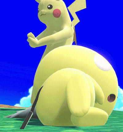 Pikachu Sitting On Top Of Another Pikachu GIF