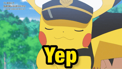 Pikachu Wearing Police Hat Saying Yep GIF