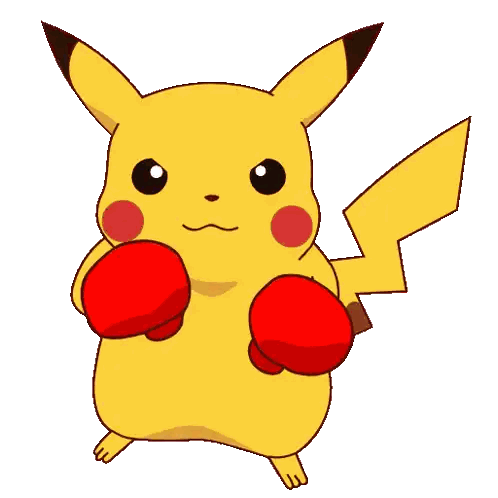 Pikachu Wearing Red Boxing Gloves Sticker