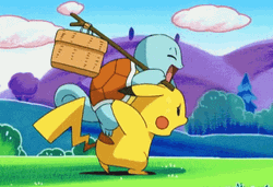 Pikachu With Squirtle