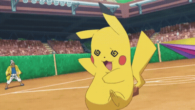 Pikachu with Swirl on Face in Field