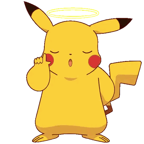 Pikachu Yawning With Halo Sticker