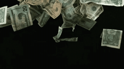 Pile Of 20 Dollar Bills Falling GIF