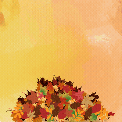 Pile Of Autumn Leaves Saying Fall GIF