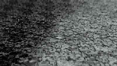 Pile Of Black And White Puzzle Pieces GIF
