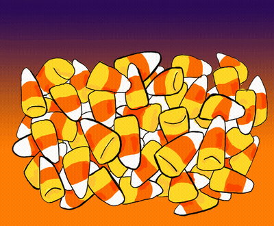 Pile Of Candy Corn On Orange Background GIF