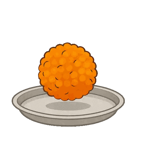 Pile Of Orange Balls On Plate Sticker