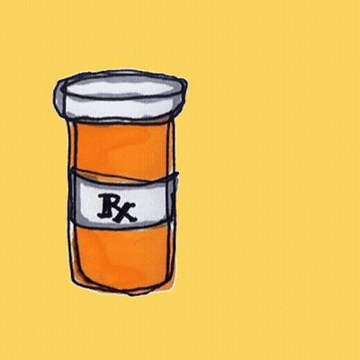 Pill Bottle Saying Take Your Meds GIF