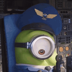 Pilot Minion Throw Up Puke Green Face GIF
